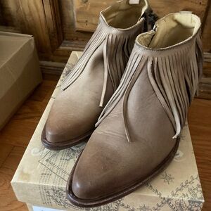 Free People Wild Fire Fringe Ankle Boots